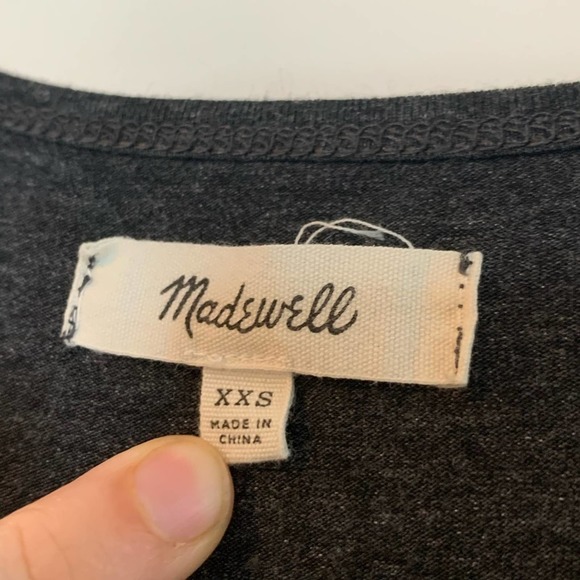 MADEWELL Swingy Tee Dress in Heather Charcoal - Picture 5 of 10